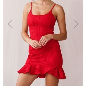 Selfie Leslie Emoji Red Bodycon Mini Dress Small